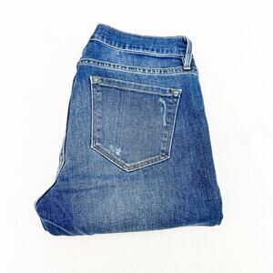 Frame Le Garcon Denim Jeans Dark Wash Distressed Details Size 25